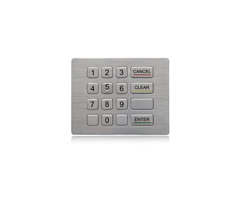 Waterbewijs en van het Vandaalbewijs Metaal Industrieel Toetsenbord 16 Toetsenbord van het Sleutels het Compacte Formaat ATM