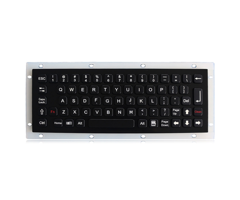 Geborsteld zwart titanium industrieel toetsenbord Aangepast metalen Koisk-toetsenbord