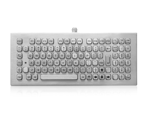 Compact waterdicht roestvrijstalen toetsenbord met 102 toetsen voor industrieel gebruik