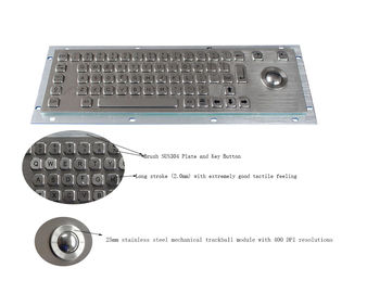Het industriële Toetsenbord met Trackball Compact IP65 Comité zet Metaaltoetsenbord op