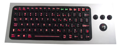 rubber militair de rangtoetsenbord van het 86 sleutels rood silicone met PS/2, USB-verbindingskabels