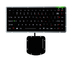 Compact robuust toetsenbord IP65 verzegeld touchpad met 2 muisknoppen achterlicht Chiclet toetsenbord