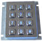 dynamisch het metaaltoetsenbord van 12 sleutelsusb IP65 met rode of blauwe bestand backlightvandaal