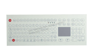 Het Metaaltoetsenbord van membraanmatrial met Trackball, 108 Witte Sleutels,
