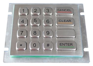 16 sleutels 304 Roestvrij staaltoetsenbord met Arabisch Numeriek/Vandaalbewijs