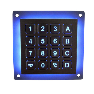 Van het de Interfacemetaal van de 16 Sleutelsmatrijs het Toetsenbord Backlit SS Ruw Numeriek toetsenblok voor Kiosk