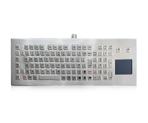 Industrieel toetsenbord van roestvrij staal met touchpad IP68 waterdicht metalen desktoptoetsenbord