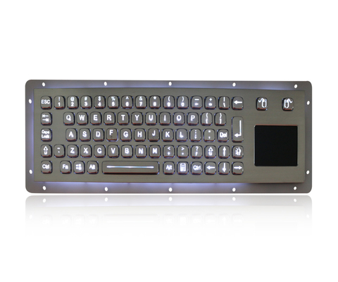 IP65 achteruitverlicht USB-toetsenbord met hard touchpad