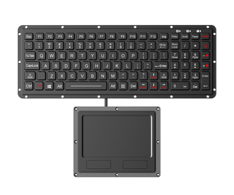 Robuust EMC toetsenbord lichtgewicht met touchpad achtergrondlicht militair toetsenbord