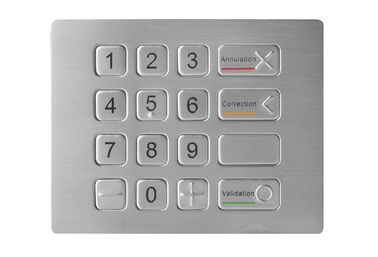 Het bijgewerkte Toetsenbord van het Roestvrij staalmetaal met Bliand-Punt voor ATM-Toepassing in IP67-norm