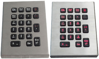 IP65 21 zeer belangrijk marien toetsenbord, roestvrij staaltoetsenbord met rode backlight