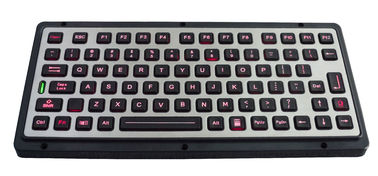 82 sleutels IP65 borstelden roestvrij backlit ruw toetsenbord met functiesleutels