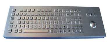 het toetsenbord van het het bewijsroestvrije staal van de 100 sleutelskras met optische trackball en numeriek toetsenbord