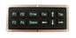 het zwarte industriële toetsenbord van het 12 sleutelssilicone met de groene interface van backitusb