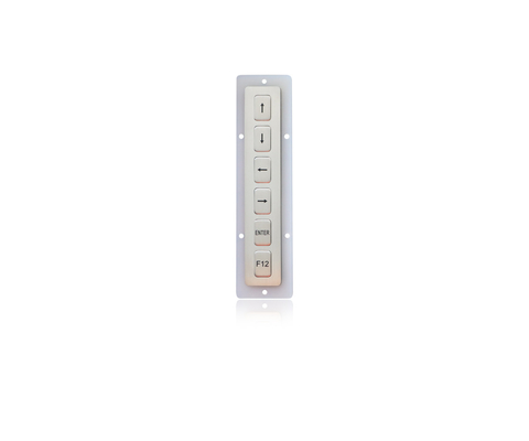 6 toetsen Waterdicht Metalen ATM Keypad Roestvrij staal Numeriek Keypad