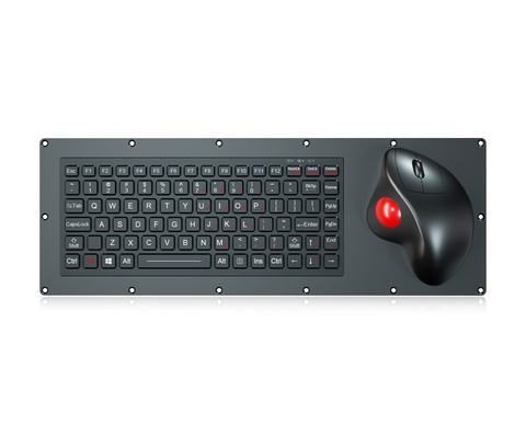 Militair industriële toetsenbord met FN-toetsen en optische trackballmuis