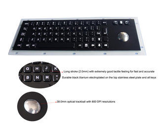 IP67 Comité Opgezet Toetsenbord met Trackball Black metaltoetsenbord